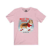 Load image into Gallery viewer, Sheltie Best In Snow Unisex Jersey Short Sleeve Tee