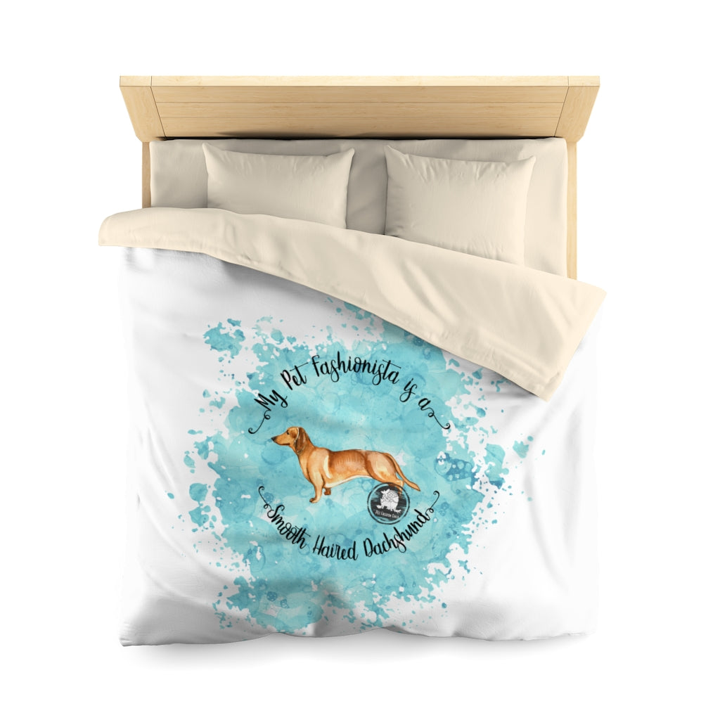 Dachshund (Smooth haired) Pet Fashionista Duvet Cover