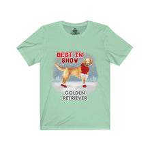 Load image into Gallery viewer, Golden Retriever Best In Snow Unisex Jersey Short Sleeve Tee