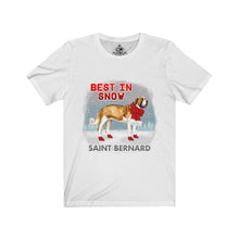 Load image into Gallery viewer, Saint Bernard Best In Snow Unisex Jersey Short Sleeve Tee