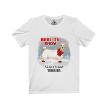 Load image into Gallery viewer, Sealyham Terrier Best In Snow Unisex Jersey Short Sleeve Tee