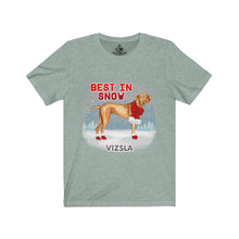 Load image into Gallery viewer, Vizsla Best In Snow Unisex Jersey Short Sleeve Tee