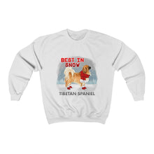 Load image into Gallery viewer, Tibetan Spaniel Best In Snow Heavy Blend™ Crewneck Sweatshirt