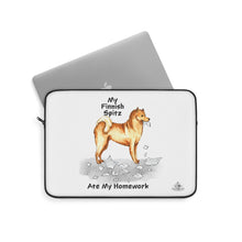 Load image into Gallery viewer, My Finnish Spitz Ate My Homework Laptop Sleeve