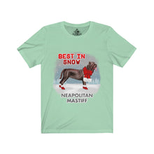 Load image into Gallery viewer, Neapolitan Mastiff Best In Snow Unisex Jersey Short Sleeve Tee