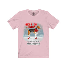 Load image into Gallery viewer, American Foxhound Best In Snow Unisex Jersey Short Sleeve Tee