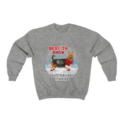 Australian Terrier Best In Snow Heavy Blend™ Crewneck Sweatshirt