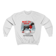 Load image into Gallery viewer, Giant Schnauzer Best In Snow Heavy Blend™ Crewneck Sweatshirt