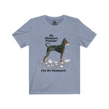 Load image into Gallery viewer, My Miniature Pinscher Ate My Homework Unisex Jersey Short Sleeve Tee