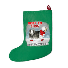 Load image into Gallery viewer, Tibetan Terrier Best In Snow Christmas Stockings