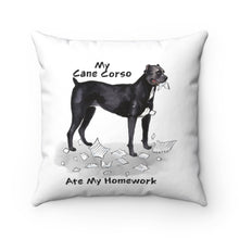 Load image into Gallery viewer, My Cane Corso Ate My Homework Square Pillow