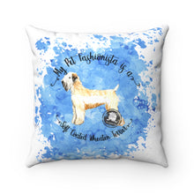 Load image into Gallery viewer, Soft Coated Wheaten Terrier Pet Fashionista Square Pillow