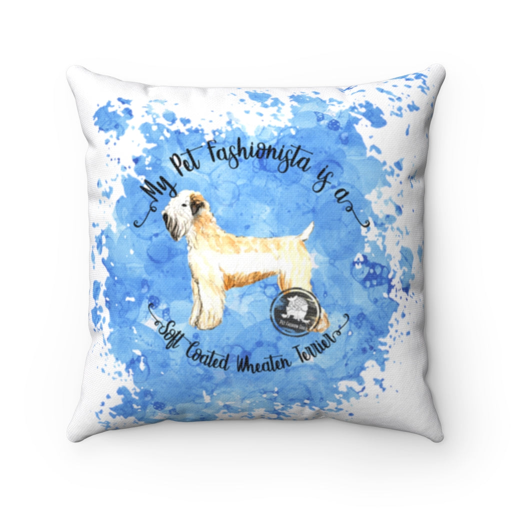 Soft Coated Wheaten Terrier Pet Fashionista Square Pillow