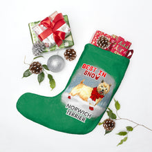 Load image into Gallery viewer, Norwich Terrier Best In Snow Christmas Stockings