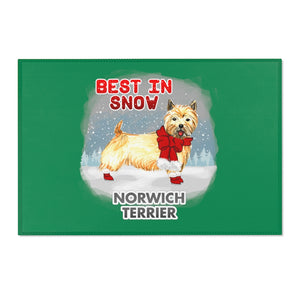Norwich Terrier Best In Snow Area Rug