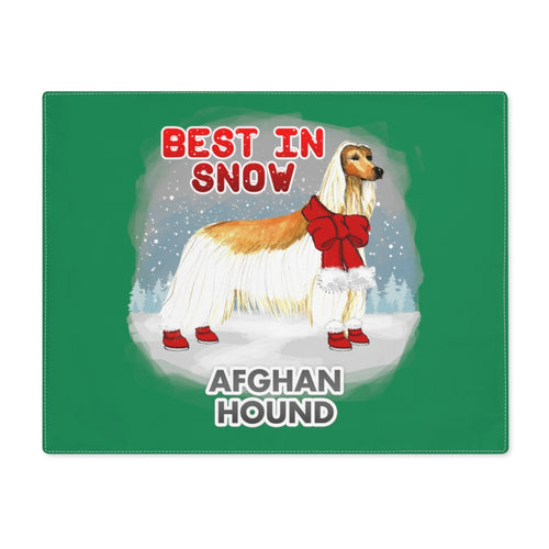 Afghan Hound Best In Snow Placemat