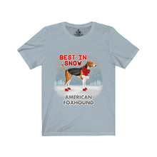 Load image into Gallery viewer, American Foxhound Best In Snow Unisex Jersey Short Sleeve Tee