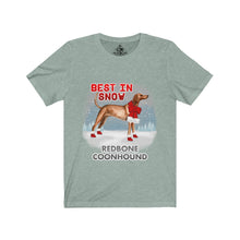 Load image into Gallery viewer, Redbone Coonhound Best In Snow Unisex Jersey Short Sleeve Tee