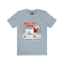 Load image into Gallery viewer, Clumber Spaniel Best In Snow Unisex Jersey Short Sleeve Tee