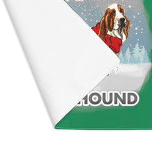 Load image into Gallery viewer, Basset Hound Best In Snow Placemat