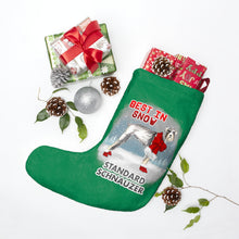 Load image into Gallery viewer, Standard Schnauzer Best In Snow Christmas Stockings