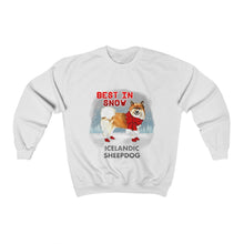 Load image into Gallery viewer, Icelandic Lowland Sheepdog Best In Snow Heavy Blend™ Crewneck Sweatshirt