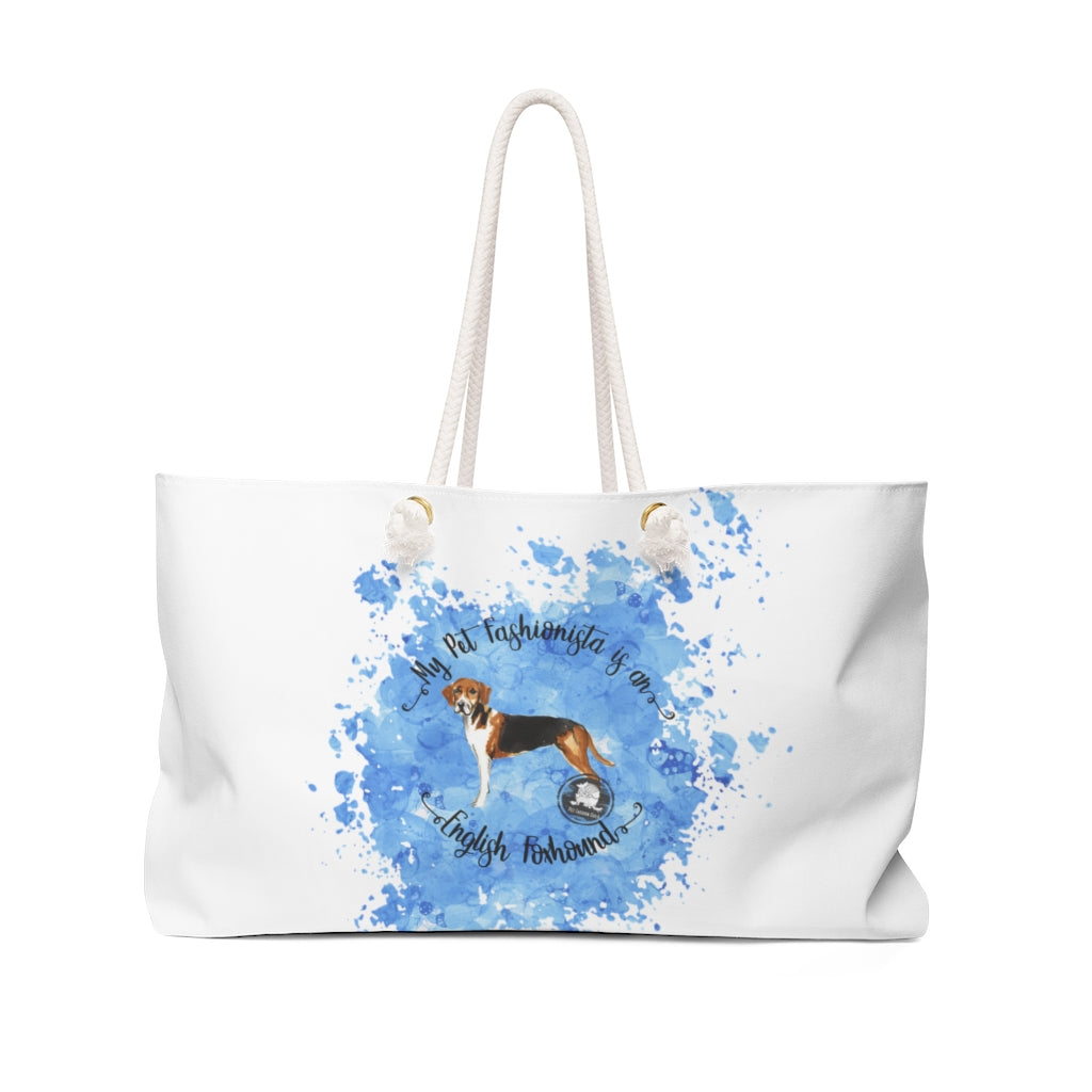English Foxhound Pet Fashionista Weekender Bag