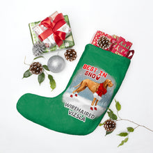 Load image into Gallery viewer, Wirehaired Vizsla Best In Snow Christmas Stockings