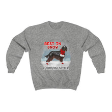 Load image into Gallery viewer, Gordon Setter Best In Snow Heavy Blend™ Crewneck Sweatshirt