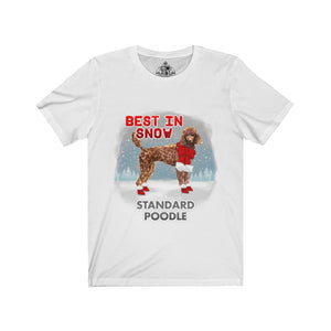 Standard Poodle Best In Snow Unisex Jersey Short Sleeve Tee