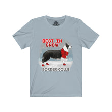 Load image into Gallery viewer, Border Collie Best In Snow Unisex Jersey Short Sleeve Tee