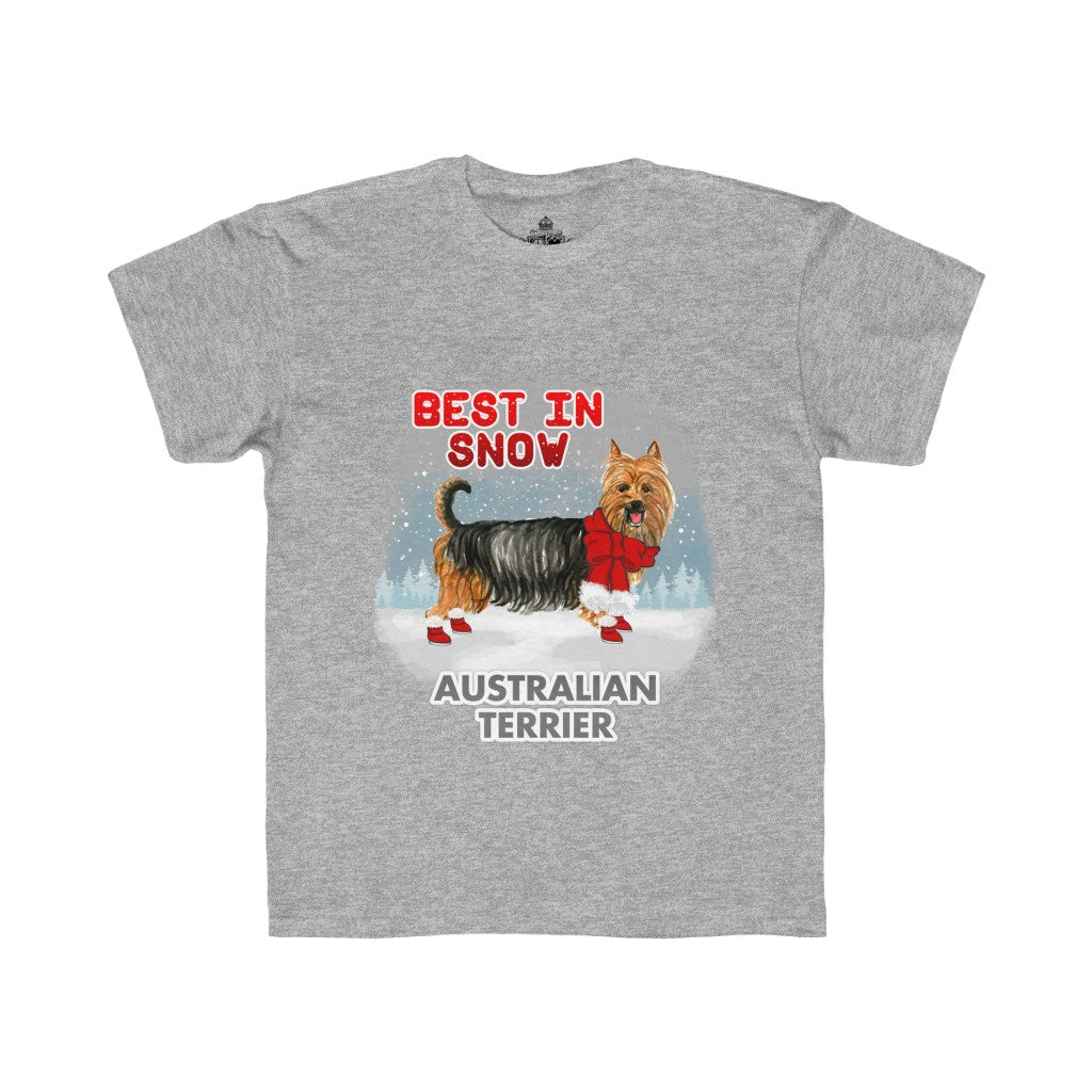 Australian Terrier Best In Snow Kids Regular Fit Tee