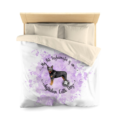 Australian Cattle Dog Pet Fashionista Duvet Cover