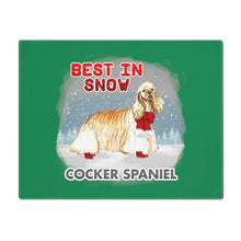 Load image into Gallery viewer, Cocker Spaniel Best In Snow Placemat