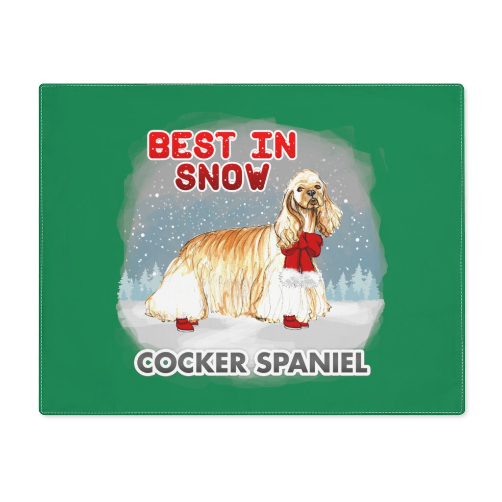Cocker Spaniel Best In Snow Placemat