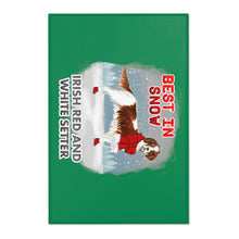 Load image into Gallery viewer, Irish Red and White Setter Best In Snow Area Rug