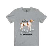 Load image into Gallery viewer, My Brittany Ate My Homework Unisex Jersey Short Sleeve Tee