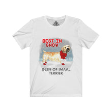 Load image into Gallery viewer, Glen of Imaal Terrier Best In Snow Unisex Jersey Short Sleeve Tee