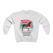 Load image into Gallery viewer, Wirehaired Pointing Griffon Best In Snow Heavy Blend™ Crewneck Sweatshirt