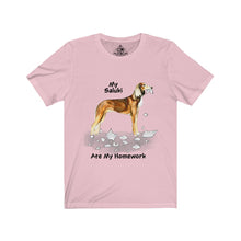 Load image into Gallery viewer, My Saluki Ate My Homework Unisex Jersey Short Sleeve Tee