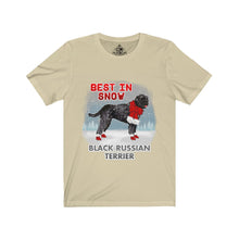 Load image into Gallery viewer, Black Russian Terrier Best In Snow Unisex Jersey Short Sleeve Tee