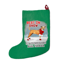 Load image into Gallery viewer, Staffordshire Bull Terrier Best In Snow Christmas Stockings
