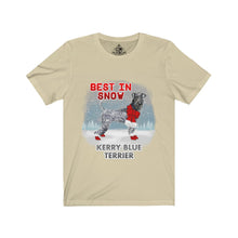 Load image into Gallery viewer, Kerry Blue Terrier Best In Snow Unisex Jersey Short Sleeve Tee