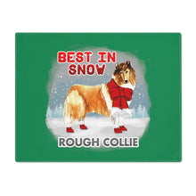 Load image into Gallery viewer, Rough Collie Best In Snow Placemat
