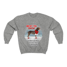 Load image into Gallery viewer, Wirehaired Pointing Griffon Best In Snow Heavy Blend™ Crewneck Sweatshirt