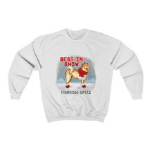 Load image into Gallery viewer, Finnish Spitz Best In Snow Heavy Blend™ Crewneck Sweatshirt