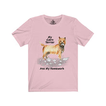 Load image into Gallery viewer, My Cairn Terrier Ate My Homework Unisex Jersey Short Sleeve Tee