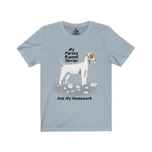 Load image into Gallery viewer, My Parson Russell Terrier Ate My Homework Unisex Jersey Short Sleeve Tee