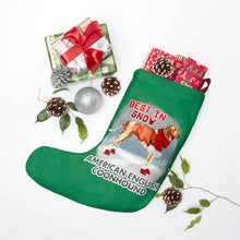 Load image into Gallery viewer, American English Coonhound Best In Snow Christmas Stockings