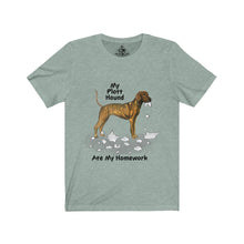 Load image into Gallery viewer, My Plott Hound Ate My Homework Unisex Jersey Short Sleeve Tee